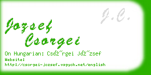 jozsef csorgei business card